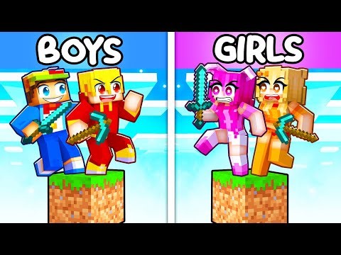 One BOYS Block vs One GIRLS Block in Minecraft!