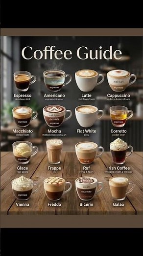 Different Types of Coffee Explained ☕ | Popular Coffee Drinks & Names