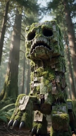 💥 Realistic Creeper Explosion! #ai #minecraft #Minecraft creeper