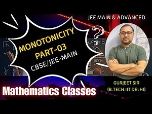 AOD 🔥 Monotonicity of Functions | Increasing & Decreasing Functions Made Easy 🚀