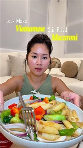 Nui Xào Bò 💛 Vietnamese stir fry macaroni with beef 🤗 #vietnamesefood #mealprep #nuixaobo