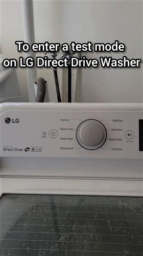 LG Direct Drive Top Load Washing Machine Test Mode Diagnostic #lgwasher #testmode #howto #testing