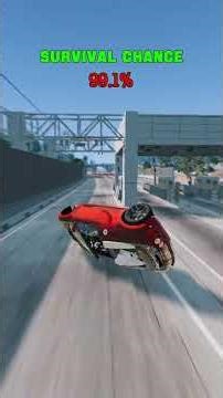 What are the chances of survival if a vehicle reaches 600 km/h? #shorts #beamngdrive