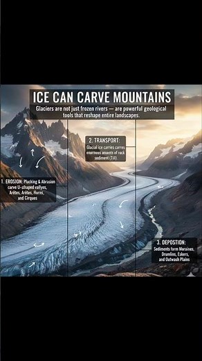 Glacial landforms #geography #history #landforms #earthflow #river #hydrogeophysics #geomorphology