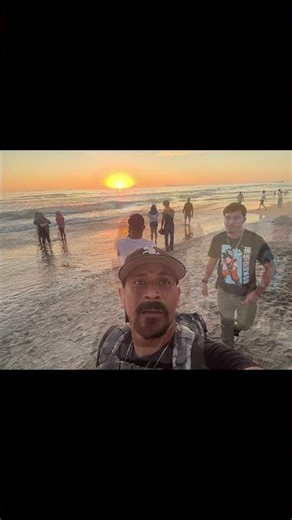 Alex Lopez and Luis Angel enjoying a beautiful sunset on Rosarito beaches