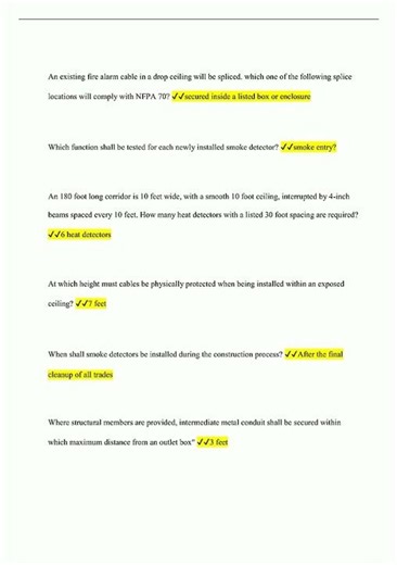 NICET Fire Alarm Level 1 Questions and Answers Already Graded A2805 video