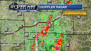 2.1K views · 12 reactions | FIRST ALERT WEATHER - A Severe thunderstorm warning is in effect until 5/24 4:30PM for the following counties: Greene, Christian. Hail and high wind are possible. | KY3 Weather | Facebook