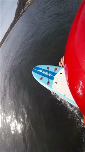 Sup surf with inflatable board