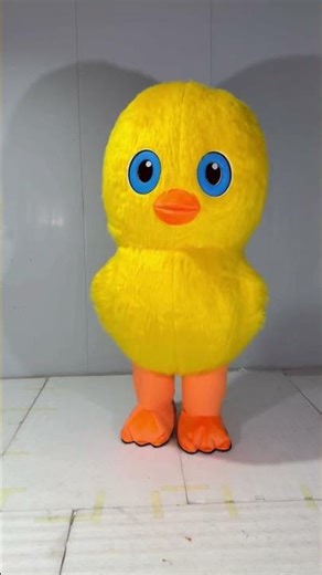 Adult Inflatable Furry Chicken Mascot Costume Giant Blow Up Suit for Entertainments