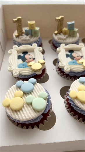 Baby Mickey Themed Cupcakes (all edible)