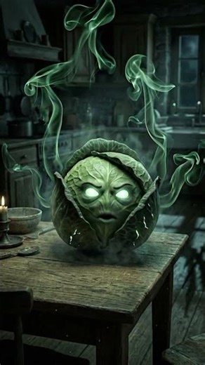 "The Haunted Cabbage That Predicts Death 💀🥬 | Horror Story" #cartoonvideochannel #facts