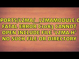 fatal error C1083: Cannot open include file: 'lzma.h': No such file or directory