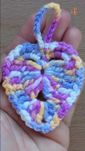 💛 DIY Crochet Heart Charm — Fast, Simple & Beautiful!