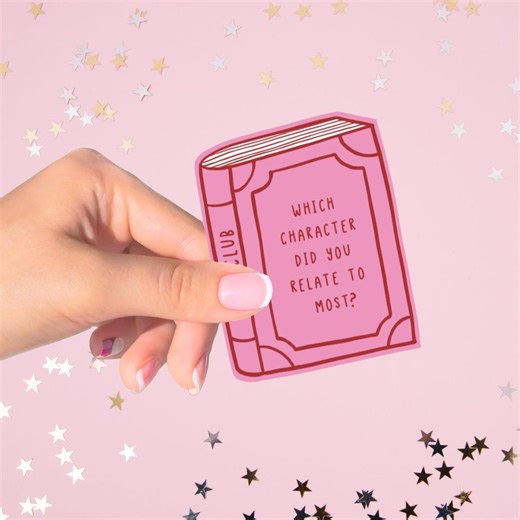 Book Club Question Cards | Pink Book Illustration (instant Download) - Etsy Canada