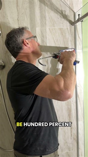 Pro Shower Silicone Technique | How to get clean corners in a walk-in shower #TileWork