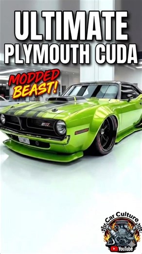 The Meanest Neon Green Cuda Ever! 🐍🔥 #Shorts