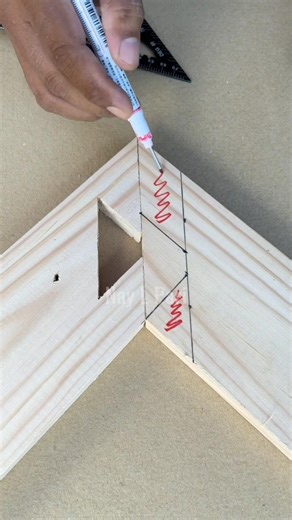 easy steps to properly measure wooden joints #woodworking #woodscraft #wood #diy #wooddesigner
