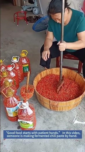 Hand - making Fermented Chili Paste! #HomemadeFood