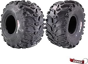 Kenda Bearclaw K299-25x12.5-9 Rear Tires for All Terrain (ATV), UTV, and Side by Side (SxS) Vehicles - 6-Ply - Bear Claw 25x12.5x9 with Kenda Keychain (2-Pack)