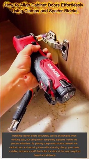 How to Align Cabinet Doors Effortlessly Using Clamps and Spacer Blocks