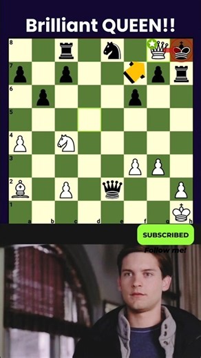 Most brilliant Queen move ever? #chess #chessgame #puzzle