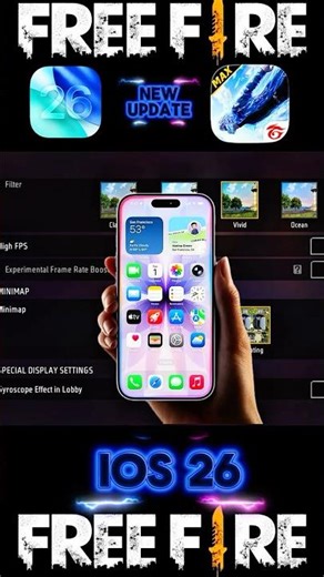 OB 53 new free Fire update and iPhone android best setting frame rate boosting #ios26 #freefire