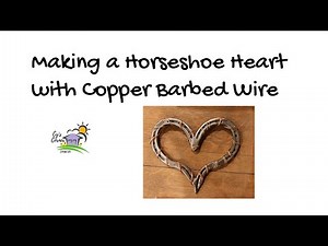 Horseshoe Heart with Copper Barbed Wire