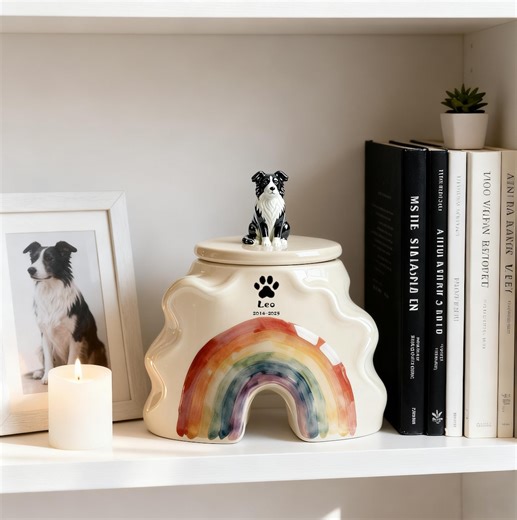 Personalized Dog Urn for Ashes – Ceramic Dog Urn With Figurine,dog Loss Gift - Etsy