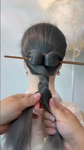 ✨ Elegant Loop-Braid Hairstyle Tutorial | Modern & Stylish Look 2025 💫