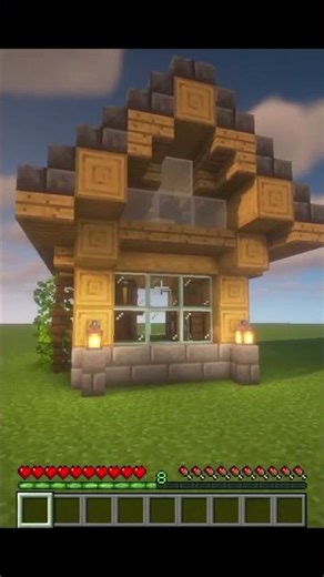 #shorts Minecraft: How to Build a Starter Mountain House | #minecraft #minecrafttutorial