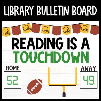 Library Bulletin Board Set – Football, Fall, September Classroom Decor