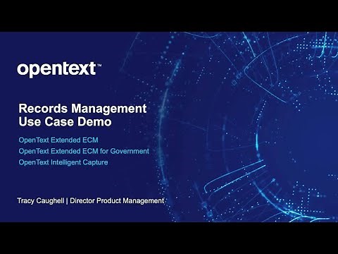 Use Case Demo: OpenText Content Suite and OpenText Extended ECM Records Management