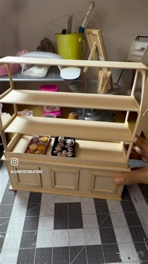 Watch Me Build a Mini Bakery Display Case From Scratch | Mini Build Series #miniaturediy #miniatures