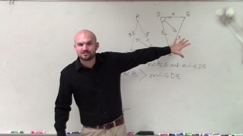 Using the converse hinge theorem to compare angles