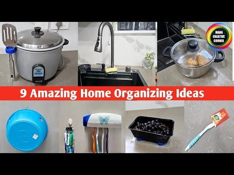 9 Brilliant Home Organizing hacks | Ingenious Home Organization Hacks & Ideas | Waste material reuse