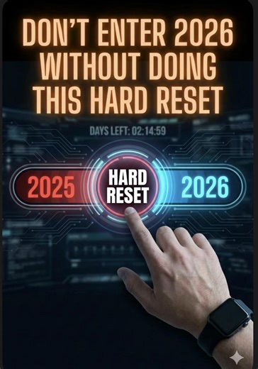 Most people wait for January 1st to change. That’s why most people fail by February. ⚠️ If you want 2026 to be your best year, you don’t need a resolution—you need a Hard Reset. And you need to do it before the ball drops. I’m entering