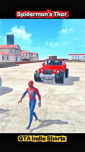 🕷️ SPIDERMAN vs VENOM 🔥 Fortuner Dikha Papa THAR De Diye! 😱 Indian Theft Auto Simulator | #shorts