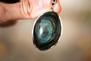 Rainbow Obsidian in Solid Sterling Silver - Multicolor Rainbow - Etsy