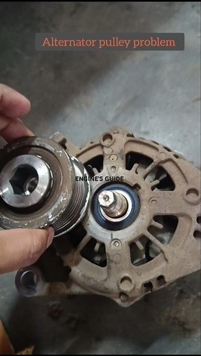 Alternator pulley bearing failure noise dynamo pulley noise #dynamonoise #car #mechanic #alternator