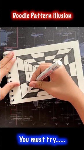 Easy Doodle Illusion Patterns for Beginners #1 Mind-Blowing Optical Art Tutorial #shorts #doodleart
