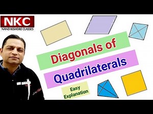 Diagonals of quadrilaterals | Rectangle, Parallelogram, Square, Kite & Rhombus | Geometry Concept
