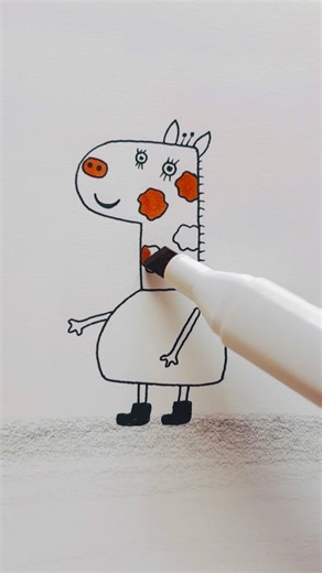 How to Draw Mummy Giraffe from Peppa Pig // cartoon drawing for kids #drawing #easy #art #peppapig