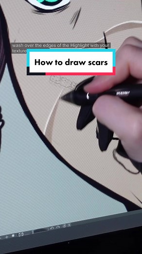 How to draw battle scars on Clip Studio Paint #digitalart #artistsoftiktok #arttok #howtodraw #arttutorial #clipstudiopaint