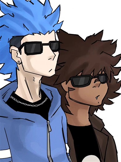 Mordecai and Rigby Humanized Artwork