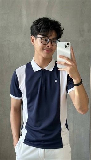 MATSUDA Uonuma Navy Off-White Kaos Polo