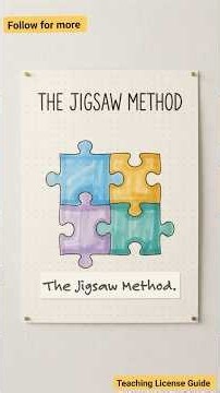 Cooperative Learning Jigsaw method #Cooperativelearning #Jigsaw #teachinglicense #pedagogy