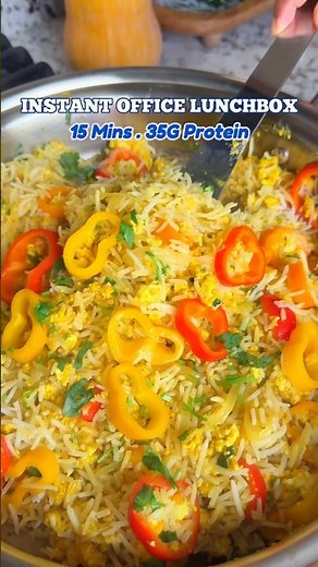 High Protein Office Lunchbox | High Protein Paneer Rice Recipe | Easy Healthy Lunch or Dinner