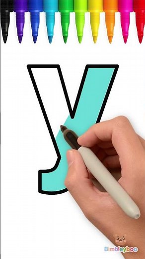Lowercase Letters y-z Drawing & Coloring 🎨 Learn ABC for Kids! | Bimbleyboo