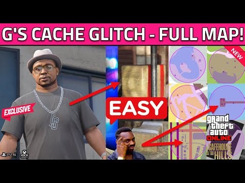 How To Find G's Gerald Cache ALL Map Locations GTA 5 Online! Where is Search Area Gs Cache Locations