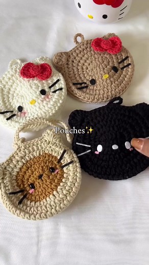NO SEW Kitty Pouches Tutorial | Crochet DIY Handmade Crafts